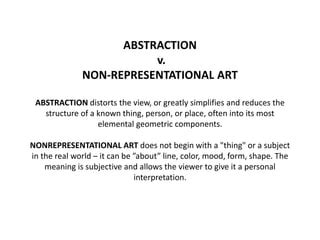 What Does the Term Nonrepresentational Art Mean and Its Multi-layered Interpretation