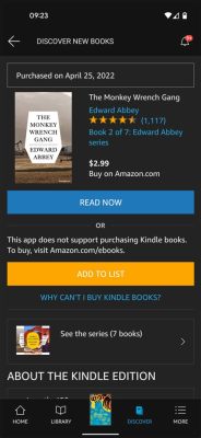 Why Can't You Buy Kindle Books on Amazon App and Some Other Related Thoughts